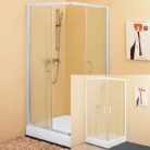 Kolpa San SQ Line TKK 90x70 zuhanykabin fehér profil Chinchilla üveg 511210