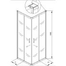 Kolpa San SQ Line TKK 70 zuhanykabin Silver profil Chinchilla üveg 512650