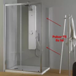 Kolpa San Pulsar TS 80 zuhanyfal Silver profil átlátszó üveg 513030