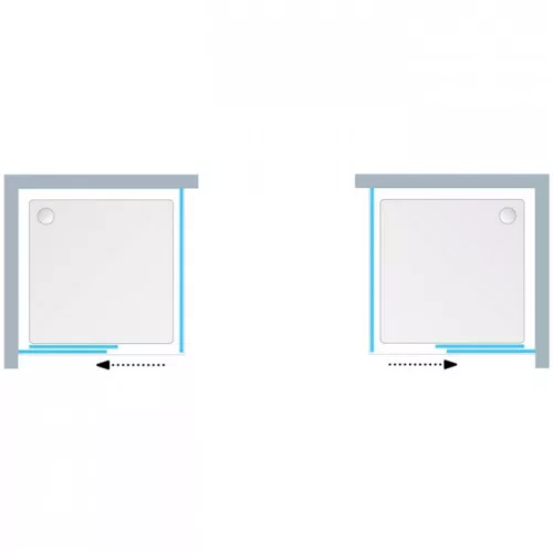 Kolpa San Virgo UNI TK 120x80 zuhanykabin fekete profil 512950