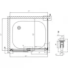 Kolpa San Virgo UNI TK 120x80 zuhanykabin Brill profil 513170