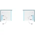 Kolpa San Terra Flat TV 80/K-L zuhanyajtó Brill profil átlátszó üveg balos 513260