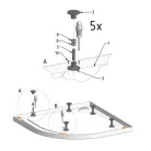 Roltechnik Flat zuhanytálcához lábak (5139200)