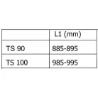 Kolpa San Corona TS Open 90 zuhanykabin brill profil átlátszó üveg 533990 rajza