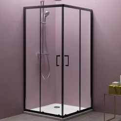 Kolpa San Eco Quat TKK zuhanykabin 90 fekete profil átlátszó üveg 515280