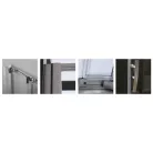 Roltechnik PXD2N 1200 kétrészes zuhanyajtó brillant profil satinato üveg (526-1200000-00-15)