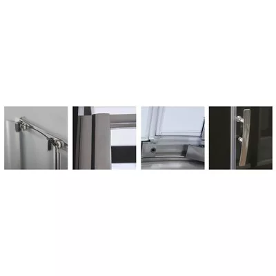 Roltechnik PXD2N 1200 kétrészes zuhanyajtó brillant profil satinato üveg (526-1200000-00-15)