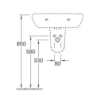 Villeroy O.novo mosdó szifontakaró fehér (52660001)