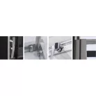 Roltechnik PXS2P 800x2000 kétrészes zuhanyajtó brillant profil transparent betét (529-8000000-00-02)