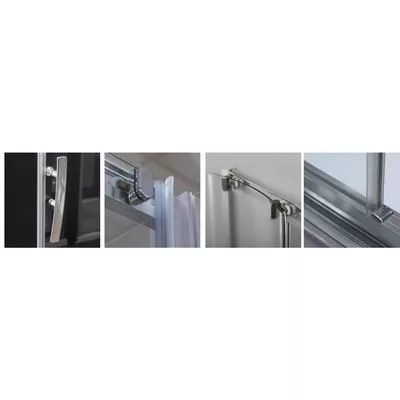 Roltechnik PXR2N 800x2000 íves zuhanykabin brillant profil transparent betét (532-800R55N-00-02)