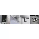 Roltechnik PXRO1 900 íves zuhanykabin brillant profil transparent betét (539-9000000-00-02)