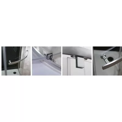 Roltechnik PXRO1 900 íves zuhanykabin brillant profil transparent betét (539-9000000-00-02)