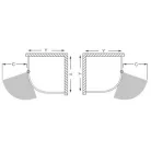 Roltechnik PXRO1 900 íves zuhanykabin brillant profil transparent betét (539-9000000-00-02)