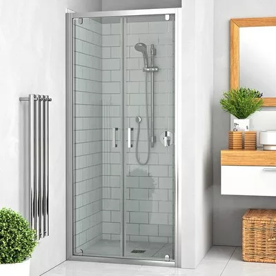 Roltechnik LLDO2 900 kétszárnyas zuhanyajtó brillant profil intimglass üveg (552-9000000-00-21)