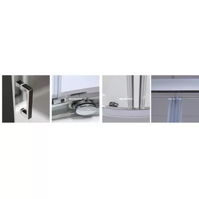 Roltechnik LLR2 900 íves zuhanykabin brillant profil grape betét (555-9000000-00-11)