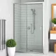 Roltechnik LLD2 1200 kétrészes zuhanyajtó brillant profil transparent üveg (556-1200000-00-02)
