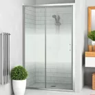 Roltechnik LLD2 1400 kétrészes zuhanyajtó brillant profil intimglass üveg (556-1400000-00-21)