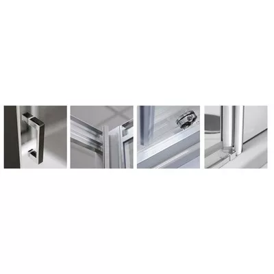 Roltechnik LLD2 1400 kétrészes zuhanyajtó brillant profil intimglass üveg (556-1400000-00-21)