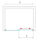 Roltechnik LLD2 1600 kétrészes zuhanyajtó brillant profil transparent üveg (556-1600000-00-02)