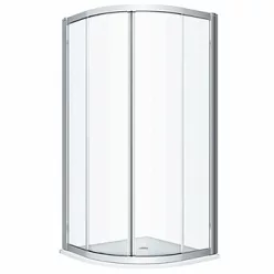 Kolo GEO íves zuhanykabin ezüst profil átlátszó Reflex üveg 190x80 cm 560.110.00.3 rajza 