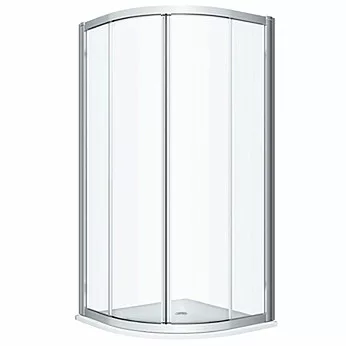 Kolo GEO íves zuhanykabin ezüst profil átlátszó Reflex üveg 190x80 cm 560.110.00.3 rajza 
