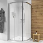 Kolo GEO íves zuhanykabin ezüst profil átlátszó Reflex üveg 190x80 cm 560.110.00.3