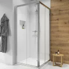 Kolo GEO szögletes zuhanykabin ezüst profil átlátszó Reflex üveg 190x80 cm 560.112.00.3