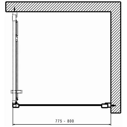 Kolo GEO zuhanyfal ezüst profil Reflex átlátszó üveg 190x80 cm (560-117-00-3)