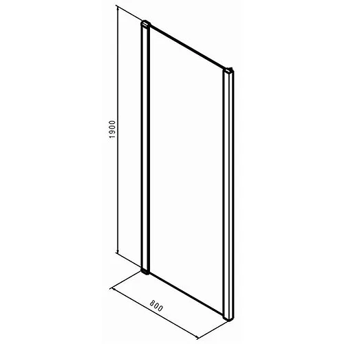 Kolo GEO zuhanyfal ezüst profil Reflex átlátszó üveg 190x80 cm (560-117-00-3)