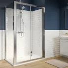 Kolo GEO zuhanyfal ezüst profil Reflex átlátszó üveg 190x80 cm (560-117-00-3)
