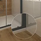 Roltechnik ECS2L 1200 zuhanyajtó fekete profil transparent betét balos (560-120000l-05-02)