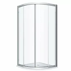 Kolo GEO íves zuhanykabin ezüst profil átlátszó Reflex üveg 190x80 cm 560.121.00.3 rajza