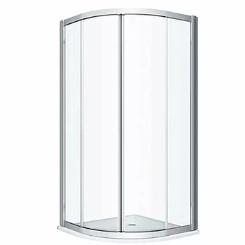 Kolo GEO íves zuhanykabin ezüst profil átlátszó Reflex üveg 190x80 cm 560.121.00.3 rajza