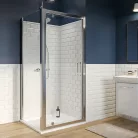 Kolo GEO zuhanyfal ezüst profil Reflex átlátszó üveg 190x90 cm 560.127.00.3 rajza