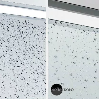 Kolo GEO zuhanyfal ezüst profil Reflex átlátszó üveg 190x90 cm 560.127.00.3 rajza