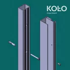 Kolo Geo ezüst toldóprofil összecsukható ajtóhoz 25 mm 560.199.00.1