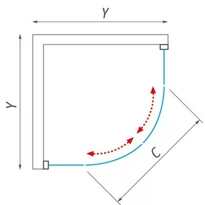 Roltechnik ECR2N 1000 íves zuhanykabin brillant profil transparent betét (561-1000000-00-02)