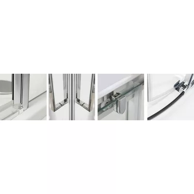 Roltechnik ECR2N 1000 íves zuhanykabin brillant profil transparent betét (561-1000000-00-02)