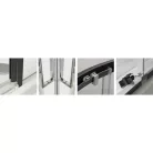 Roltechnik ECR2N 900 íves zuhanykabin fekete profil transparent betét (561-9000000-05-02)
