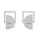 Roltechnik ECDO1N 1100 egyszárnyas zuhanyajtó fekete profil transparent betét (562-1100000-05-02)