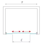 Roltechnik LLD4 1300 négyrészes zuhanyajtó brillant profil transparent üveg (574-1300000-00-02)