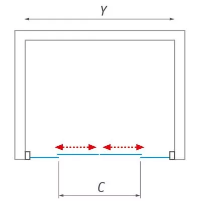 Roltechnik LLD4 1300 négyrészes zuhanyajtó brillant profil transparent üveg (574-1300000-00-02)