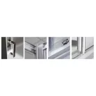 Roltechnik LLD4 1400 négyrészes zuhanyajtó brillant profil transparent üveg (574-1400000-00-02)