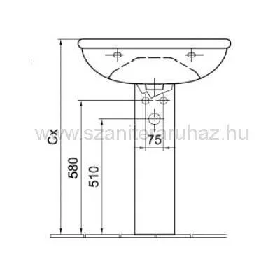 Alföldi Miron Solinar Saval Bázis Formo mosdóláb (6002 59 01)