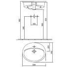 Alföldi Saval 2.0 beépíthető mosdó 53 cm EASYPLUS (6006 33 R1)
