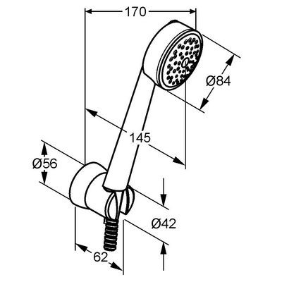 Kludi Zenta 1S fali zuhany garnitúra fix tartóval króm (606500500)