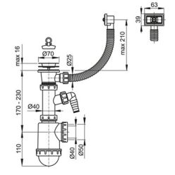 Teka mosogató leeresztőcsomag  (61001174)