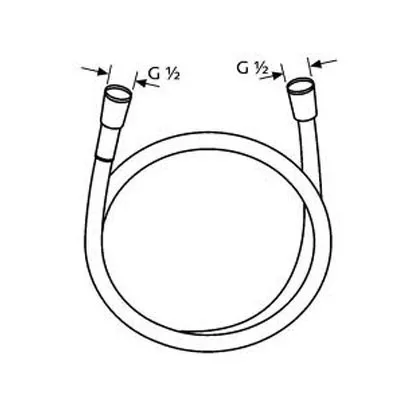 Kludi LOGO FLEX gégecső 1250 mm 1/2 col króm (610550500)