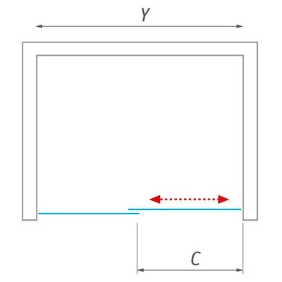 Roltechnik AMD2 1400 zuhanyajtó brillant profil transparent betét (620-1400000-00-02)