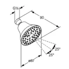 Kludi FRESHLINE 100 fejzuhany króm (621910500)